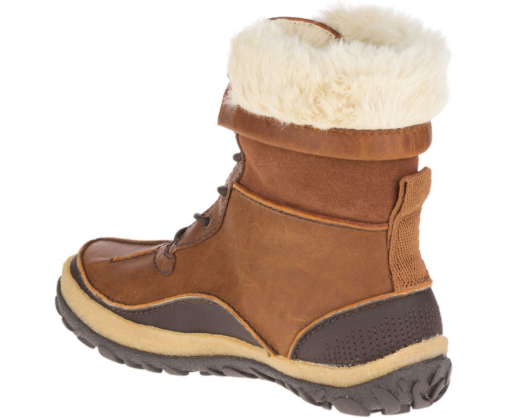 Merrell Boots Brown - Tremblant Mid Polar Waterproof - Womens 43NPTEDXA